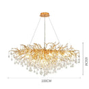 GobekUsa Gold Chandelier Glass Pendant Lamp for Home Decor - Modern Luxury Lighting