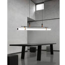 GobekUsa Glass Belt Chandelier: Modern Indoor Restaurant & Office LED Light