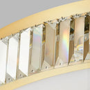 GobekUsa Gold Crystal Ceiling Lamp Double Layer Modern Chandelier Led Glossy Bedroom Decor