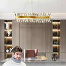 GobekUsa Gold Metal S Shape Lustre LED Pendant Lamp for Luxe Living & Dining Spaces