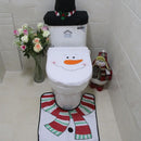 GobekUsa Christmas Toilet Decoration Set - Santa Claus Snowman Bath Accessories
