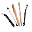 GobekUsa Coffee Machine Cleaning Brush Set: Wooden Grinder & Nylon Espresso Brushes