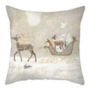 GobekUsa Christmas Soft Plush Cushion Cover Cute Rabbit Deer Pillowcase 45x45cm