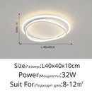 GobekUsa Geometric Square LED Ceiling Light with Remote Control for Study Living Room Bedroom