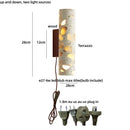 GobekUsa LED Wall Sconce Modern Nordic Wood Canopy Terrazzo Bathroom Mirror Light