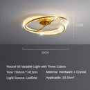 GobekUsa Crystal Ceiling Lamp: Modern Rings Dining Room LED Light Luster