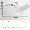 GobekUsa 52" Modern DC Ceiling Fan with Remote Control for Living Room, Restaurant, Office