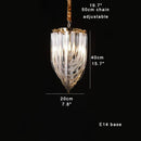 GobekUsa Crystal Glass Pendant Lights, Dimmable Modern Lighting