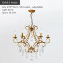 GobekUsa Iron Crystal Chandelier: Modern Industrial Luxury for Home Lighting