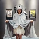 GobekUsa Cozy Cartoon Hooded Cape Blanket for Winter Nap, Office, and Home Office Warmth