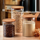 GobekUsa Bamboo-Covered Glass Storage Jars: Airtight Solution for Kitchen Organizing