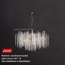 GobekUsa Crystal Tassel Pendant Chandelier for Dining Room, Kitchen Island, Hall - Luxury LED Lighting