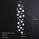 GobekUsa Glass Ball LED Pendant Lights for Home Decor, Living/Dining Room, Bar, & Stairs