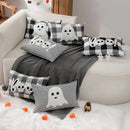 GobekUsa Halloween Ghost Embroidery Pillow for Cozy Living Room Sofa Rest