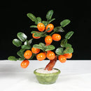 GobekUsa Jade Kumquat Tangerine Tree Bonsai: Handmade Chinese Decor Ornaments