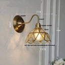 GobekUsa Blue Glass Copper LED Wall Light Fixture Stair Bar Restaurant Bedroom E27