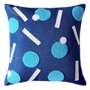 GobekUsa Luxe Blue Tufted Pillowcase Embroidered Decor for Home Sofa 45x45cm 30x50cm