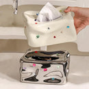 GobekUsa Heart Gemstone Tissue Box & Paper Towel Holder: Desktop Storage & Home Décor