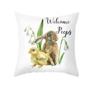 GobekUsa Easter Egg Bunny Flower Birds Sofa Pillow Cover