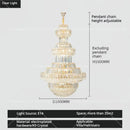 GobekUsa Crystal Chandelier: Villa High Living Room Luxury Lighting