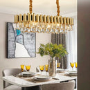 GobekUsa Gold Crystal Chandelier Lights LED Nordic Classic Living Room Lamparas