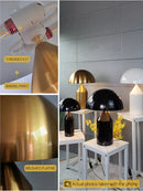 GobekUsa Golden Mushroom LED Desk Lamp for Home Decoration & Reading