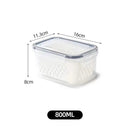 GobekUsa Fridge Storage Containers with Drain Basket for Kitchen Organization