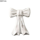 GobekUsa Bowknot Ceramic Vase: Shiny Porcelain Floral Decor for Aesthetic Rooms