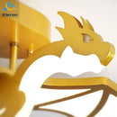 GobekUsa Golden Dragon LED Ceiling Lamp for Bedroom, Study, and Restaurant