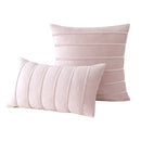 GobekUsa Blue Velvet Stripe Pillow Covers - 2Pcs Luxury Soft Cushion Cases for Couch