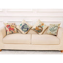 GobekUsa Cartoon Cat Linen Pillowcase: Modern Home Decor for Sofa, Kids Room, Bed