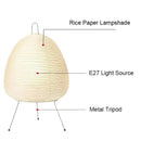 GobekUsa Japanese Rice Paper Lantern LED Table Lamp for Stylish Home Decor
