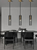 GobekUsa Crystal Copper Pendant Lights Gold Home Decor Glass Hanging Lamp
