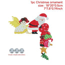GobekUsa Christmas Door Frame Decor Set - Festive Wooden Xmas Pendants & Merry Santa Claus Stickers