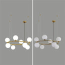 GobekUsa Glass Ball Pendant Chandelier, Adjustable Height, Modern Nordic Design