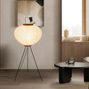 GobekUsa Japanese Rice Paper LED Floor Lamp Retro Standing Light