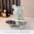 GobekUsa Geometric Bear Piggy Bank Key Tray Cosmetic Bookshelf Statue & Storage Box