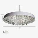 GobekUsa Clear Crystal Pendant Light Chandelier for Living Room & Bedroom