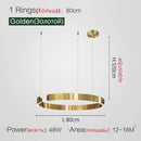 GobekUsa LED Ring Chandelier for Home Decor - Modern Nordic Style Lighting