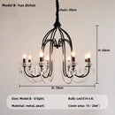 GobekUsa Elegant Black Crystal Chandelier Pendant Light for Living Room