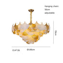 GobekUsa Ginkgo Art Deco Dimmable Chandelier for Dinning Room