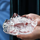 GobekUsa Iceberg Glass Dessert Plate: Artistic French Club Tableware