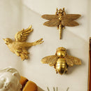 GobekUsa Golden Bird & Butterfly Resin Wall Decoration Statues
