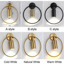GobekUsa Brass Ring LED Wall Light for Home Decor and Ambiance