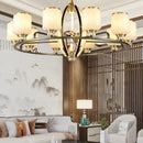 GobekUsa Luxe Jade Chandelier for Living Room and Villa Hall