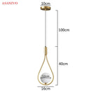 GobekUsa Glass Ball Brass Pendant Light - Nordic Bedroom Simple Home Decor