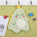 GobekUsa Cartoon Animal Shape Coral Velvet Hand Towel for Kids, Absorbent Kitchen Bathroom Cleaning Towels