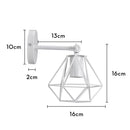 GobekUsa Iron White Cage Wall Lamp for Modern Indoor Lighting