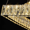 GobekUsa Crystal Chandelier: Elegant Living Room & Stair Pendant Light