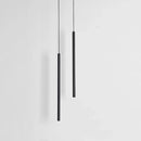 GobekUsa Black Slim 50cm 60cm LED Pendant Lamp for Restaurant Bar, Nordic Minimalist Style